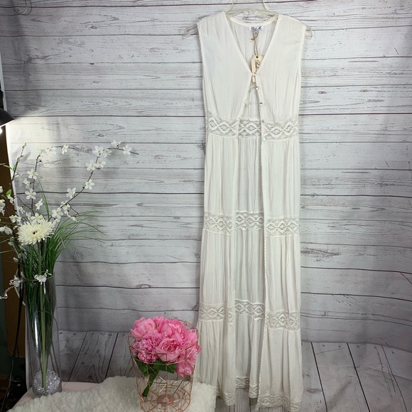 NWT Boho Me Lacy Cream Cover Up